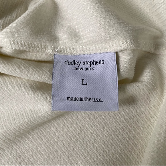 Dudley Stephens • Cream Ribbed College Tee Size Large - Picture 5 of 7